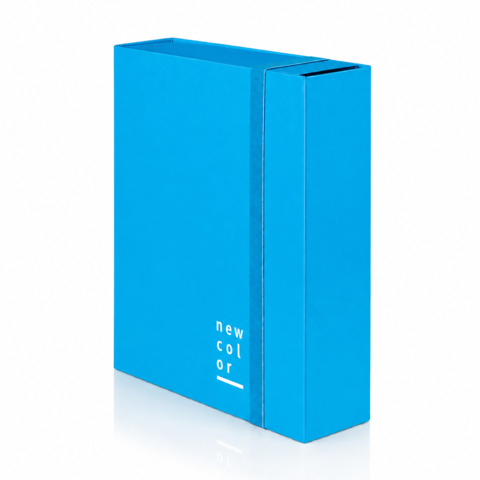Cartella a 3 lembi con elastico piatto BREFIOCART NEW COLOR 25×35 cm dorso 10 cm blu – 0221301.BL