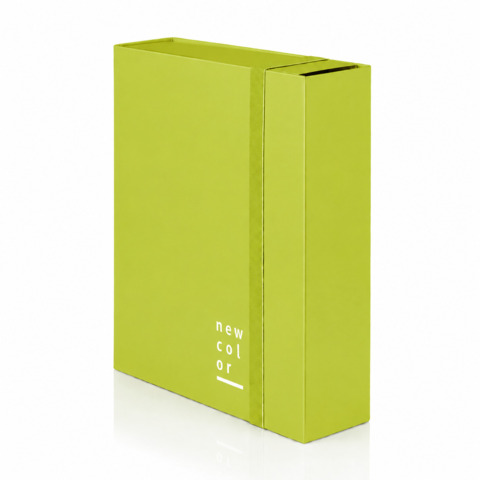 Cartella a 3 lembi con elastico piatto BREFIOCART NEW COLOR 25×35 cm dorso 10 cm verde chiaro – 0221301.VC