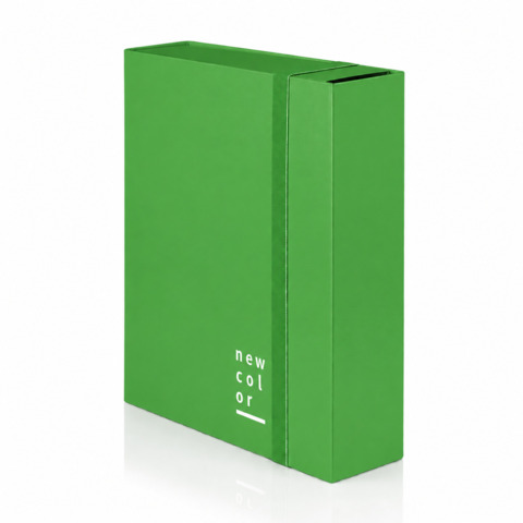 Cartella a 3 lembi con elastico piatto BREFIOCART NEW COLOR 25×35 cm dorso 10 cm verde scuro – 0221301.VE