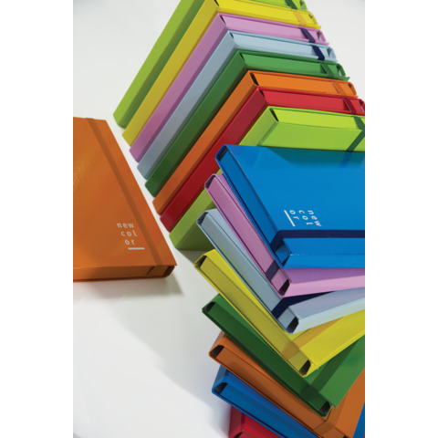 Cartella a 3 lembi con elastico piatto BREFIOCART NEW COLOR 25×35 cm dorso 5 cm blu – 0221305.BL