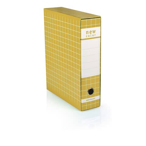 Registratore protocollo con custodia BREFIOCART New Color 35×28,5 cm dorso 8 cm giallo – 0201180.GI