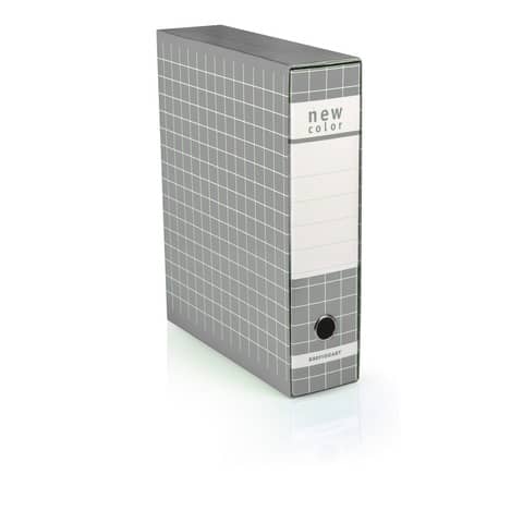Registratore protocollo con custodia BREFIOCART New Color 35×28,5 cm dorso 8 cm grigio – 0201180.GR