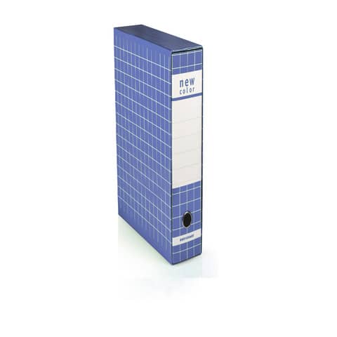 Registratore protocollo BREFIOCART New Color Mignon 35×28,5 cm dorso 5 cm con custodia blu – 0201183.BL