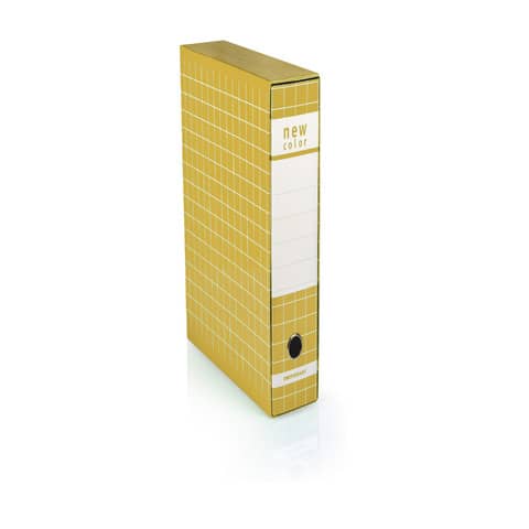 Registratore protocollo BREFIOCART New Color Mignon 35×28,5 cm dorso 5 cm con custodia giallo – 0201183.GI