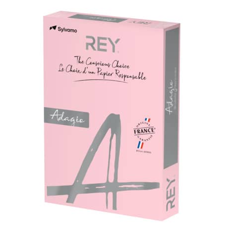 Carta colorata A3 Sylvamo Rey Adagio 80 g/m² rosa 07 – Risma da 500 fogli – ADAGI080X676