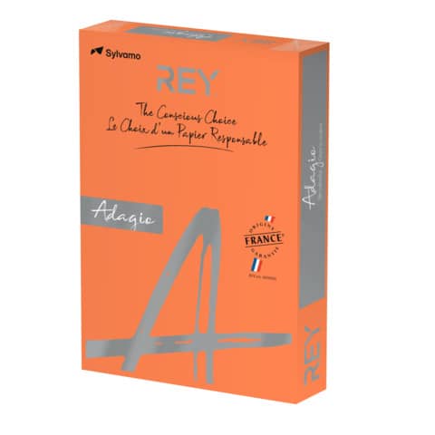 Carta colorata A4 Sylvamo Rey Adagio 160 g/m² arancio 21 – Risma da 250 fogli – ADAGI160X467