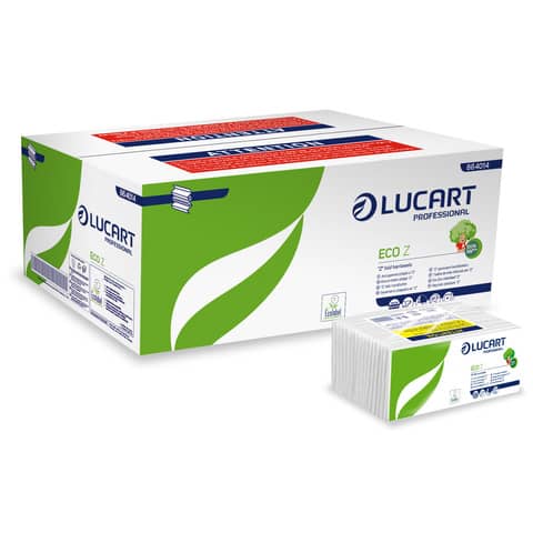 Asciugamani piegati a ”Z” Lucart Eco Z 21,5×23,5 cm 2 veli conf. da 220 ff – 864014U
