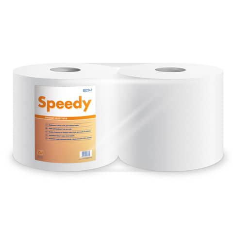 Bobina multiuso Lucart Speedy asciugatutto 171 m 2 veli 2 rotoli da 800 strappi – 852247T