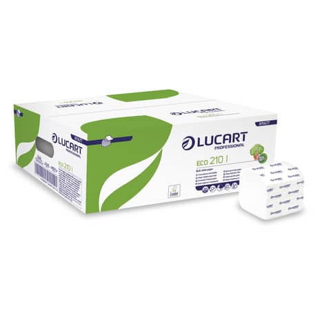 Carta igienica interfogliata Lucart Eco 210 l 2 veli 40 conf da 210 foglietti – 811A77