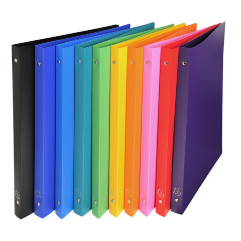 Raccoglitore ad anelli Exacompta LINEA OPACO 4 anelli Ø 15 mm ppl A4 10 colori assortiti – 51199E