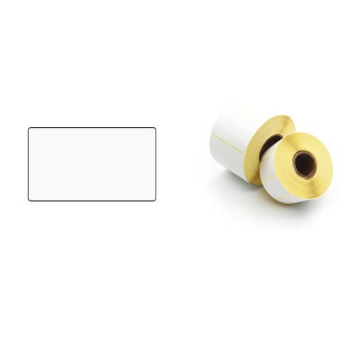 Etichette ad. in rotoli per stampanti trasf. termico diretto Printex 50×30 mm bianco removibile  5000 pezzi – ETT5030