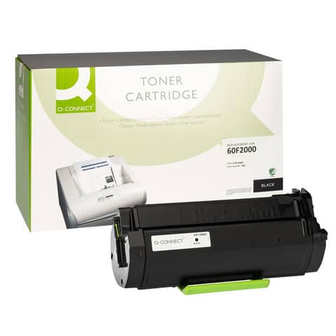 Toner Q-Connect rigenerato Lexmark 60F2000 nero – KF16883
