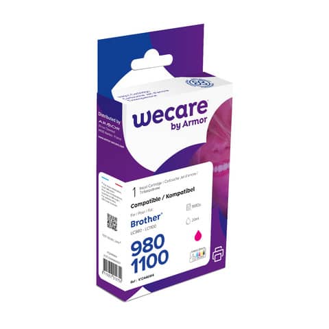 Cartuccia inkjet WECARE compatibile Brother LC-1100M – magenta K12446W4