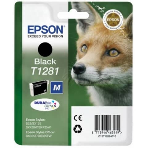 Cartuccia inkjet ink pigmentato Volpe T1281 Epson nero C13T12814012