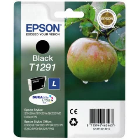 Cartuccia inkjet ink pigmentato Mela T1291 Epson nero C13T12914012