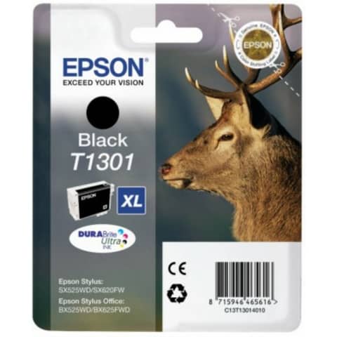 Cartuccia inkjet ink pigmentato Cervo T1301 Epson nero C13T13014012