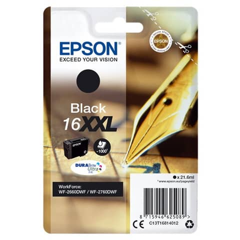 Cartuccia inkjet Penna e Cruciverba 16XXL Epson nero C13T16814012