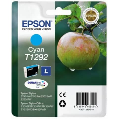 Cartuccia inkjet ink pigmentato Mela T1292 Epson ciano C13T12924012