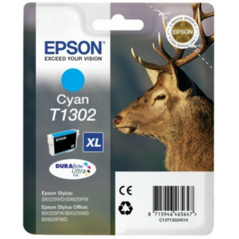 Cartuccia inkjet ink pigmentato Cervo T1302 Epson ciano C13T13024012