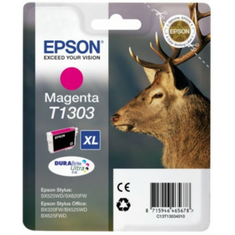 Cartuccia inkjet ink pigmentato Cervo T1303 Epson magenta C13T13034012