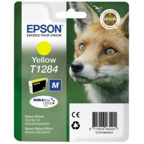 Cartuccia inkjet ink pigmentato Volpe T1284 Epson giallo C13T12844012