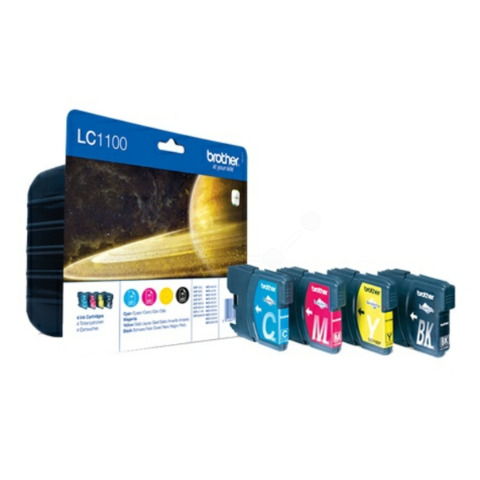 Cartucce inkjet blister 1100 Brother nero+ciano+magenta+giallo Conf. 4 – LC-1100VALBP