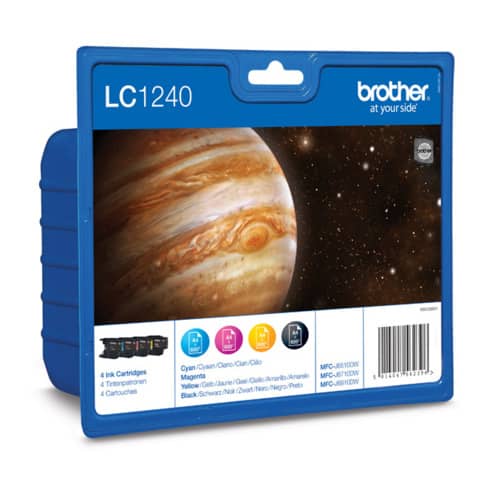 Cartucce inkjet blister 1240 Brother nero+ciano+magenta+giallo Conf. 4 – LC-1240VALBP