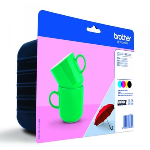 Cartucce inkjet LC-227+LC-225 Brother n+c+m+g Conf. 4 – LC-227XLVALBP