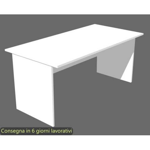 Scrivania piano bianco 140x80xH.72 cm gamba a pannello in melaminico in tinta linea Presto Artexport – 002PAN/3