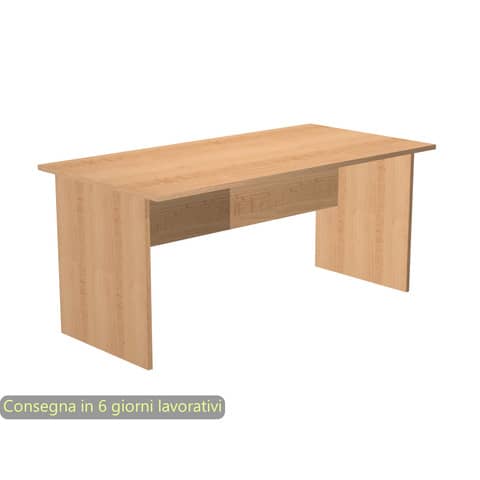 Scrivania piano faggio 140x80xH.72 cm gamba a pannello in melaminico in tinta linea Presto Artexport –  002PAN/6