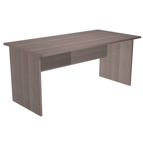 Scrivania piano frassino toscano 160x80xH.72 cm fianco a pannello in melaminico in tinta Presto – 003PAN/F