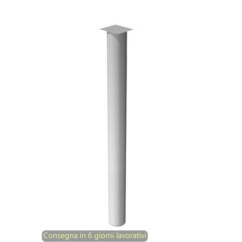 Supporto metallico per raccordo angolare scrivania Artexport Presto Ø 6 cm – H. 69,5 cm – grigio alluminio – 60011-AA