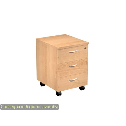 Cassettiera a tre cassetti montata faggio 41,8x52xH.59,5 cm linea Presto Artexport – 60019/6