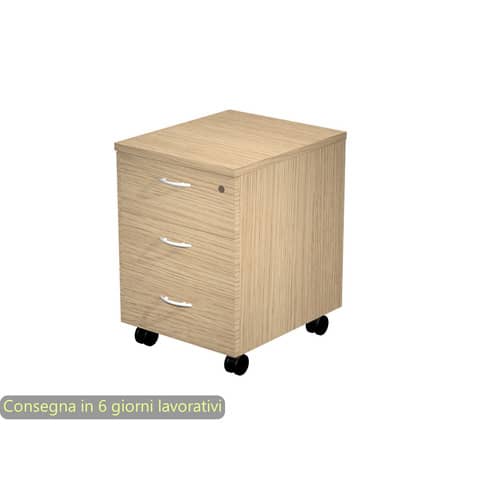 Cassettiera a tre cassetti montata rovere 41,8x52xH.59,5 cm linea Presto Artexport – 60019/C