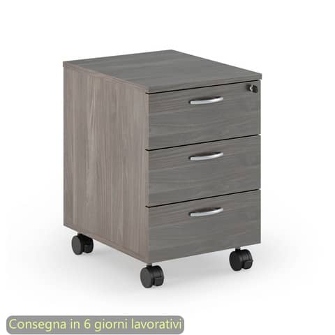 Cassettiera a tre cassetti montata frassino toscano 41,8x52xH.59,5 cm linea Presto Artexport – 60019/F