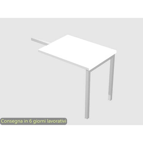 Allungo reversibile dx/sx per scrivania Artexport Presto Venere Plus 80x60x72,5 cm bianco – 671/3