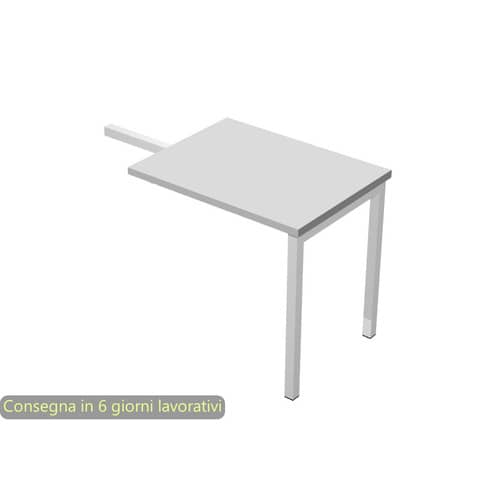 Allungo reversibile dx/sx per scrivania Artexport Presto Venere Plus 80x60x72,5 cm grigio – 671/9