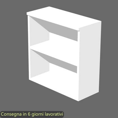 Mobile a giorno basso bianco 80x35xH.72 cm con 1 ripiano regolabile linea Presto Artexport – 030/3
