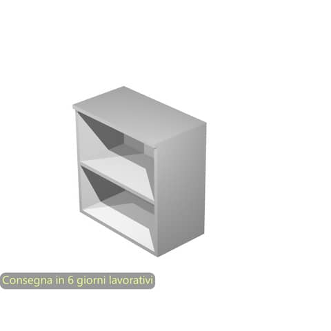 Mobile a giorno basso grigio 80x35xH.72 cm con 1 ripiano regolabile linea Presto Artexport – 030/9