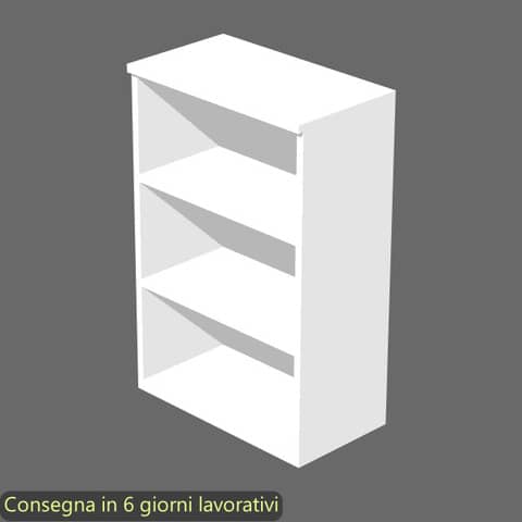 Mobile a giorno medio bianco 80x35xH.120 cm con 2 ripiani regolabili linea Presto Artexport – 035/3
