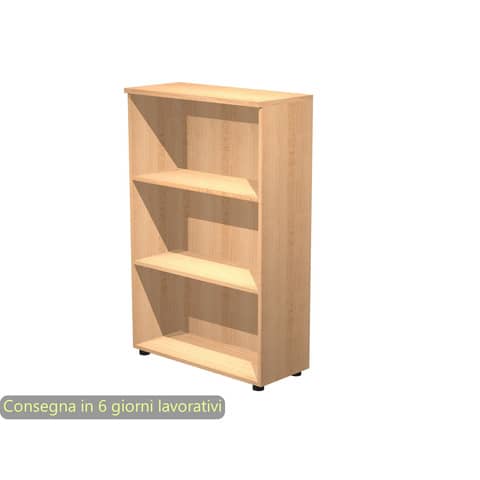 Mobile a giorno medio faggio 80x35xH.120 cm con 2 ripiani regolabili linea Presto Artexport – 035/6