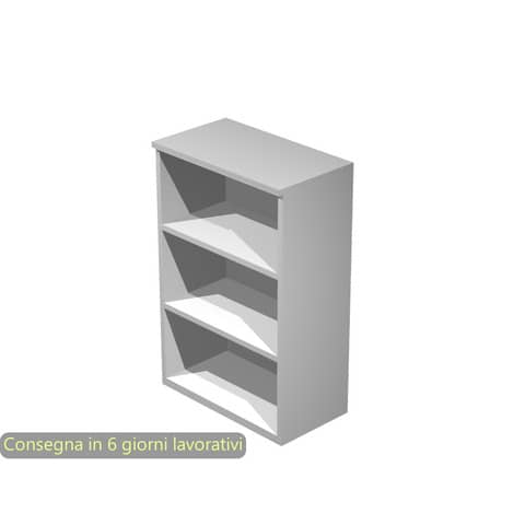 Mobile a giorno medio grigio 80x35xH.120 cm con 2 ripiani regolabili linea Presto Artexport – 035/9