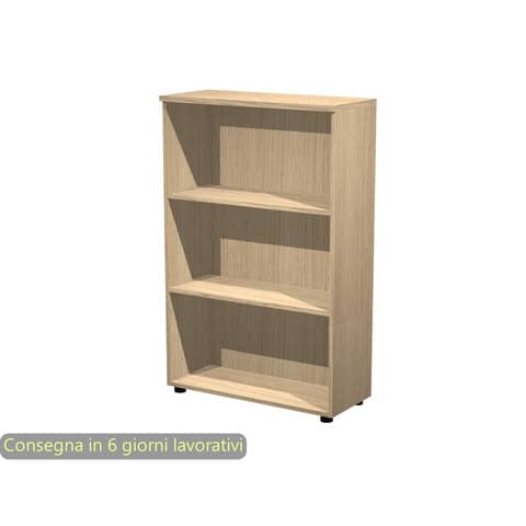 Mobile a giorno medio rovere 80x35xH.120 cm con 2 ripiani regolabili linea Presto Artexport – 035/C