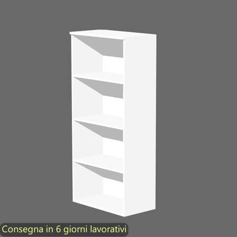 Mobile a giorno alto bianco 80x35xH.180 cm con 3 ripiani regolabili linea Presto Artexport – 038-39/3