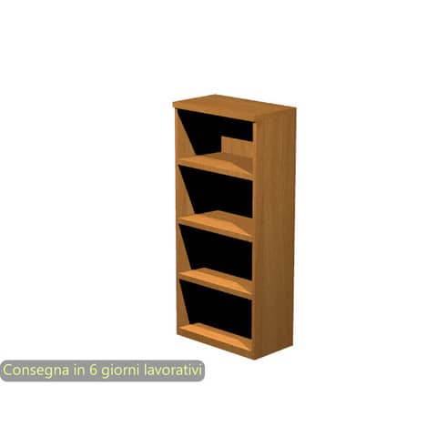 Mobile a giorno alto noce chiaro 80x35xH.180 cm con 3 ripiani regolabili linea Presto Artexport – 038-39/4