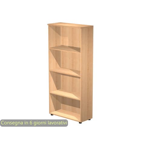 Mobile a giorno alto faggio 80x35xH.180 cm con 3 ripiani regolabili linea Presto Artexport –