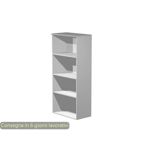 Mobile a giorno alto grigio 80x35xH.180 cm con 3 ripiani regolabili linea Presto Artexport – 038-39/9