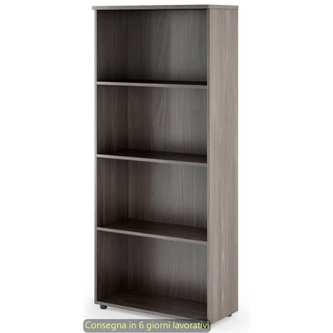 Mobile a giorno alto frassino toscano 80x35xH.180 cm con 3 ripiani regolabili linea Presto Artexport – 038-39/F