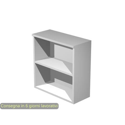Mobile a giorno basso grigio 80x44xH.72 cm con 1 ripiano regolabile linea Presto Artexport – 50030/5