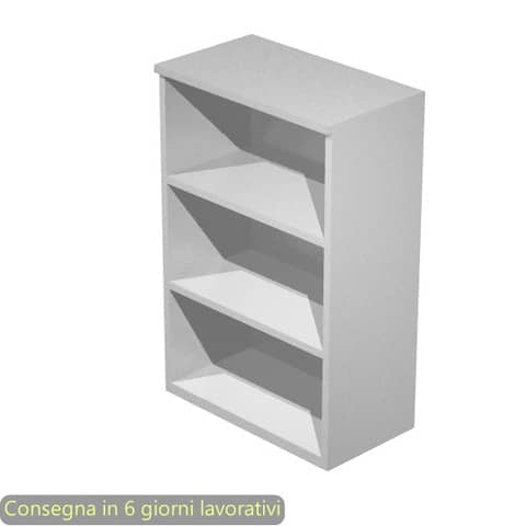 Mobile a giorno medio grigio 80x44xH.120 cm con 2 ripiani regolabili linea Presto Artexport – 50035/5